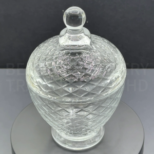 Degaussing Glass Crystal Jar Box Storage Organiser Display 14.5x9.5cm Pineapple Wedding Gift Glassware Doorgift Homer Decor