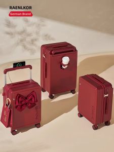 RAENLKOR | Wedding Dowry Red Luggage 20 Inch