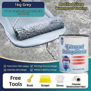 Roof Waterproofing Coating Paint 1kg 5kg Waterproof Glue Cat Kalis Air Seal Repair Crack
