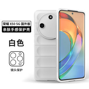 Honor X50 Silicone Phone Case Men Women Style Frosted Soft Shell Protective Cover with Airbag Anti-Fall Creative Trendy Brand