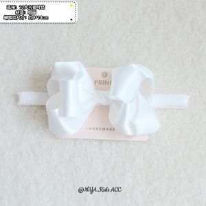 Korean Style Baby Girls Cute Pure White Lace Elastic Butterfly Knot Hairband Princess Birthday Photo Shoot Hair Accessories