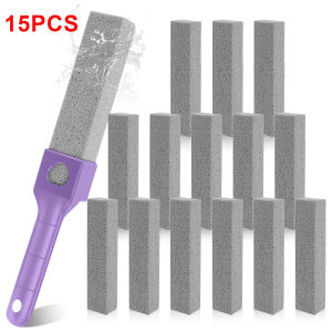 15 PCS Pumice Stone Cleaning Stick Toilet Cleaner Stone Bathroom Cleaning Brush Cleaning Stone with Long Handle Washing Tools