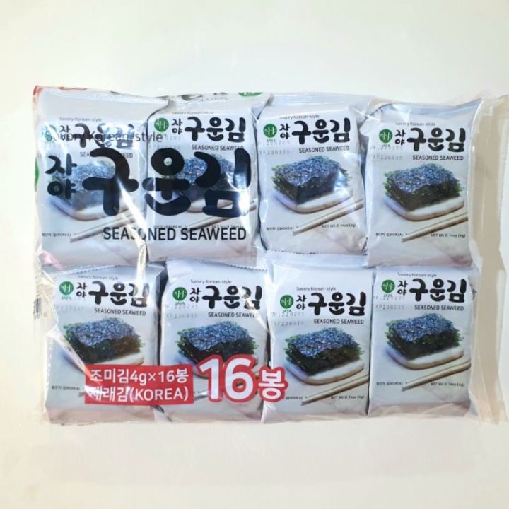 JAYA SEASONED NORI SEAWEED 4g x 16 pcs