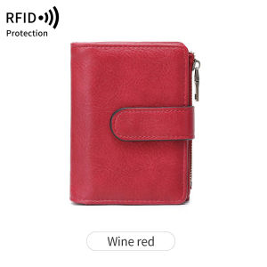 Retro FashionWomens Wallet RFID Anti-theft Short Trifold Large Capacity Card Holder Coin Purse ID Card Credit Card HolderWallet
