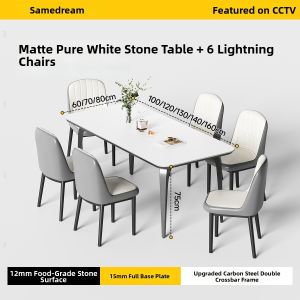 SAMEDREAM | Simple Long Rectangular Dining Table for Small Households