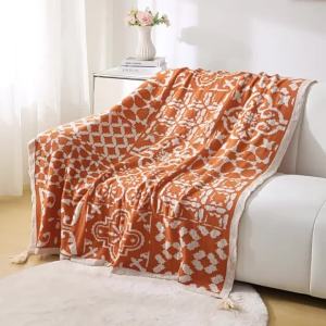 Bohemian Style Knitted Blanket
