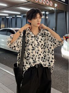 Ice Silk Floral Shirt: A Stylish American Retro Outfit