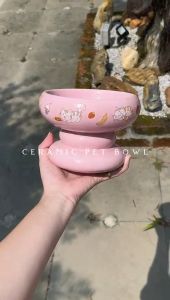 Mangkuk Seramik Kucing makan/ Ceramic Cat Bowl