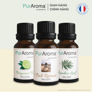 [Best Seller] Combo 7 Tinh Dầu Thiên Nhiên Đậm Đặc PurAroma by IMMORTEL 10mL Chính Hãng Pháp