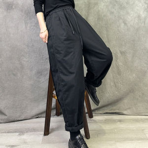 Original Retro Pure Cotton Straight Leg Casual Pants Womens High Waist Regular Thickness High Waist Slimming Dad Jeans