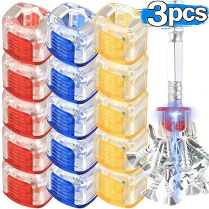 3PCS Magnetic Screwdriver Bit Ring Screw Holder Universal Powerful Magnetizer for 1/4" Hex Electric Magnetic Coil Repair Hand Tools