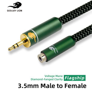 GOLLEY LION 3.5mm Aux Jack Audio Extension Cable Male to Female Gold Plated Aux Cable Audio Stereo Jack Adapter for Headphone or Smartphone
