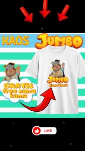 KAOS ANIMASI JUMBO - KAOS KARTUN JUMBO | FREE GRATIS TAMBAH NAMA BANYAK PILIHANNYA TERMURAH