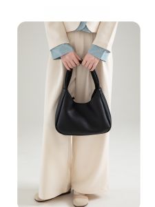 Dotlyn French Style Commuter Handbag Underarm Single Shoulder Bag for Work Simple Daily Design Womens Bag Soft PU Leather