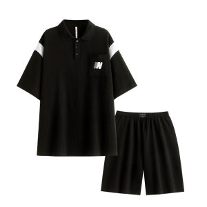 yuenei | Summer Cotton Short Sleeve Shorts for Men