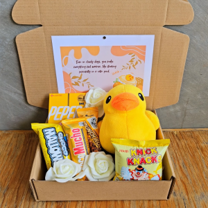 ✨ Yellow Duck Cute Sweet Valentines Gift for Girlfriends or Best Friend Giftset Hampers Blue Theme Cute Ready to Gift