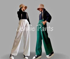 Celana Panjang Jeans Wisker Pria Wanita Wide Leg Wisker Gombrong Skena Black Casual