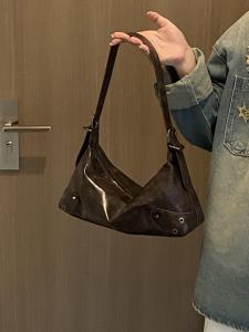 Fall Retro Maillard Underarm Bag Women 2024 New Arrival Special-Interest Design Fashion Handbag Messenger Bag Women