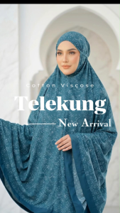 Telekung Ribbon Cotton Viscose Digital Print Dewasa Free Size