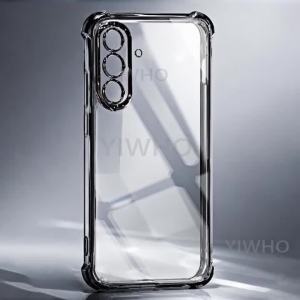 Transparent Black Phone Case for Samsung Galaxy A57 5G A37 A27 Clera Back Soft Tpu Cover Protective Camera Circle Phonecase