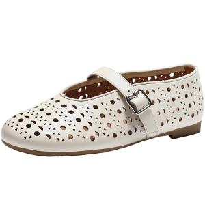 Belle | Celebrity-endorsed Perforated Lambskin Ballet Flats Womens Shoes