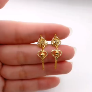 Subang Gantung Skru Design Indian 2.33g Emas 916 Yon Hing