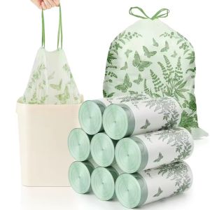 New Wormwood Garbage Bags Extra Large Handheld Kitchen Garbage Bag with Mosquito Proof Drawstring Thickened Cleaning Bag for Household Use