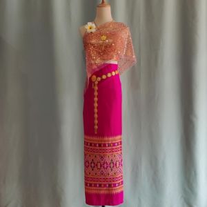 ผู้หญิง ชนเผ่า ชุดเต้นรํา ผ้าฝ้าย ผ้าลินิน รุ่นอัพเกรด Tai Minority Tai ผู้หญิง ฤดูร้อน แฟชั่นสตูดิโอถ่ายภาพชุด