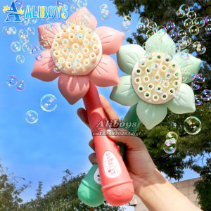 23 Hole Bubble Gun Automatic Sunflower Electric Soap Bubble Blower Machine Bubble Maker Outdoor Game Party Wedding Children Gift