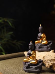 เอเชียตะวันออกเฉียงใต้พระพุทธรูปทองไหลย้อนกระถางธูปเซรามิกบ้านพิธีชงชาหอมเตาชมความคิดสร้างสรรค์บุคลิกภาพเตาเผาบรรทัดอุปกรณ์น้ำชา