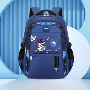 SHIPAILUO | Kids Backpack Double Shoulder Bag Astronaut Space Theme Large Capacity Waterproof Print School Bag Spine Protection Lightweight