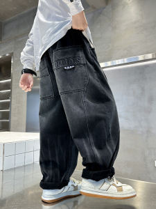 Boys Casual Spring Autumn Denim Jeans Loose Comfortable Cotton Blend Fabric Trendy Cool Childrens Wear Big Kids Fashion