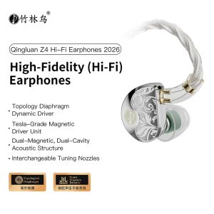 Bamboo Forest Bird Qingluan Z4 In-Ear Hifi Wired Headphones 2026 Computer E-Sports With Microphone Replaceable Cable