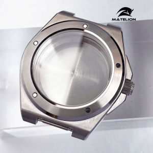 200M Waterproof 40mm Sapphire Dive Watch Case For Ingenieur NH35 NH36 NH34 PT Movement Dive Watch Part Glass Back Steel Bracelet