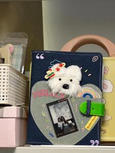 Cute Plush Doggie Cowboy Themed Four Grids Detachable Pages Photo Album Gift Card Album Storage Organizer by Other Brand