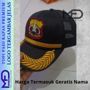 Topi Senkom Mitra Polri Mess Bordir Timbul Gratis Nama