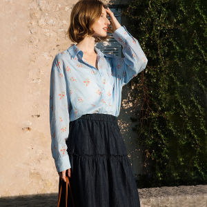 INMAN | Cool Retro Floral Long Sleeve Women Shirt