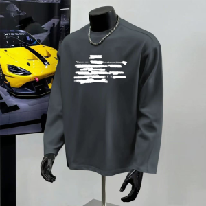 Áo Thun Nam Cổ Tròn Tay Dài Cotton Nguyên Chất Cỡ Lớn Mặc Trong Ngoài Trời Mùa Xuân Thu Thường Ngày Thoải Mái Thoáng Khí