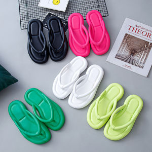 W-014 รองเท้าหูหนีบ รองเท้าแตะ  รองเท้าเกาหลี พื้นหนา รองเท้าเพื่อสุขภาพ รองเท้าผู้หญิง มี3 สี