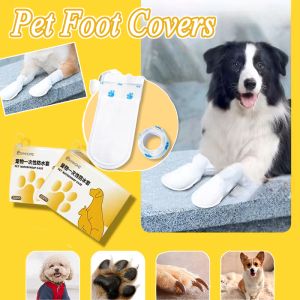 20Pcs Pet Foot Covers Disposable Waterproof Foot Covers No Need Cleaning Shoes Cover Protective Walking Tools