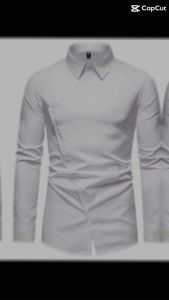 áo sơ mi áo sơ mi nam dài tay phong cách hàn quốc thiết kế cúc chéo độc lạ cực chất trẻ trung cá tính và năng động chất vải mềm mịn thoáng mát - N27