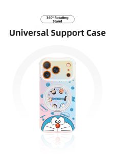 VORRYELL | Magnetic Stand Rotating Protective Case for iPhone Holographic Gradient