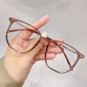 Kacamata Wanita Fashion Korea Anti Blue Light Kacamata Oversize Kacamata Lensa Kotak