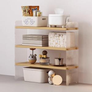 Acrylic Desktop Organizer Shelf Luxury Sensation Makeup Desk Cosmetic Storage Bed Canopy Simple Style Mobile Phone Accessory