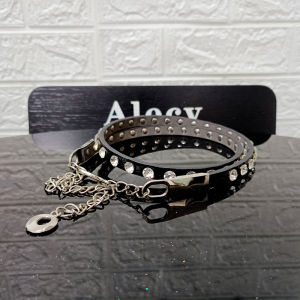 Womens Decorative Rhinestone Full Diamond Waist Chain Fashion All-Match Waist Decorations Diamond-Embedded Accessories Skirt Chain Thin Belt Womens Belt