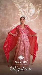 [PRE-ORDER] Ready Made Heavy Real Gerogette With Beautyfull Anarkali Gown (10-15days delivery)