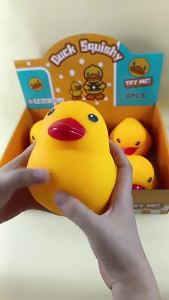 Jumbo Yellow Duck Slow Rebound Fidget Squeeze Toy Cute Animal Stretch Vent Decompression Gift for Adults Friends