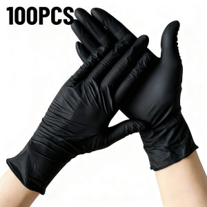 20/50/100PCS Black Nitrile Gloves Disposable Cleaning Gloves Kitchen Household Hygiene Cleaning Beauty Hairdressing Dishwashing