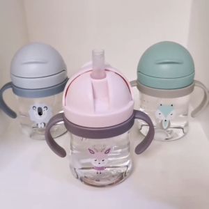 MallMainan-C759 Botol Minum Anak Sedotan 250ML Gelas Minum Bayi Training Cup Baby Botol Minum Karakter Anti Tumpah BPA Free