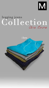 กางเกงเลกกิ้งยีนส์ขายาว เอวยางขอบใหญ่